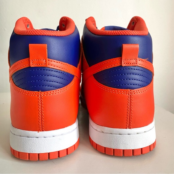 Nike Dunk Hi Retro Orange and Royal Blue Size 11 - Picture 6 of 9